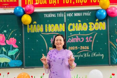 Trường Tiểu học Ninh Phúc đón các em học sinh lớp 1 tựu trường năm học 2025-2026